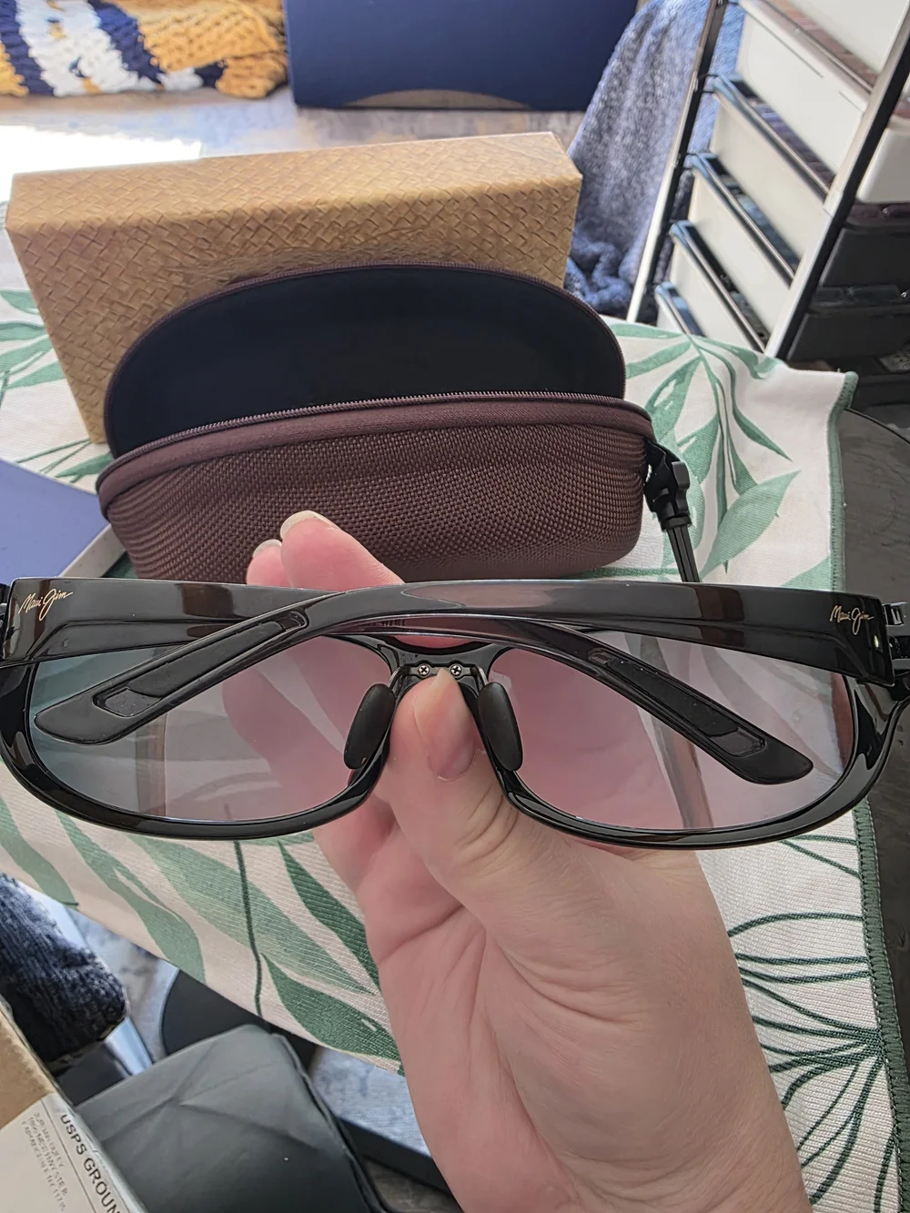 Maui Jim Twin Falls MJ417-02J Sunglasses NEW Frame Polarized Lenses Case Box